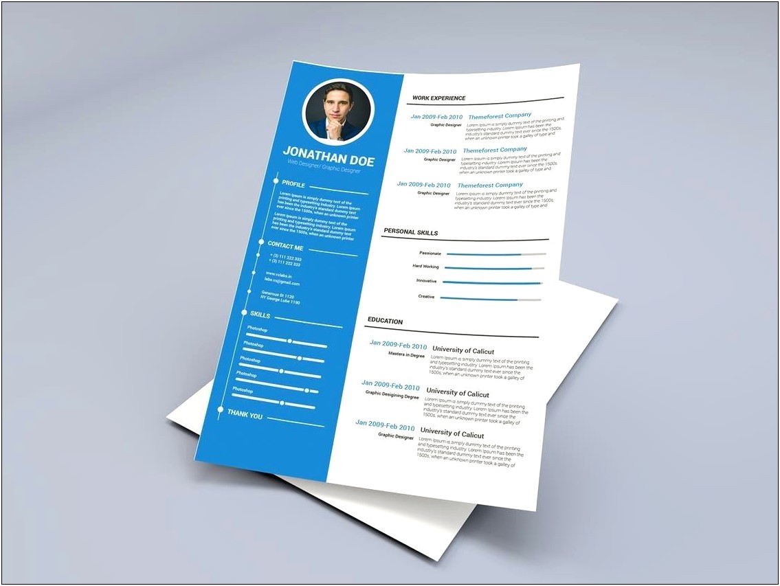 Open Office Resume Template 2017 Download