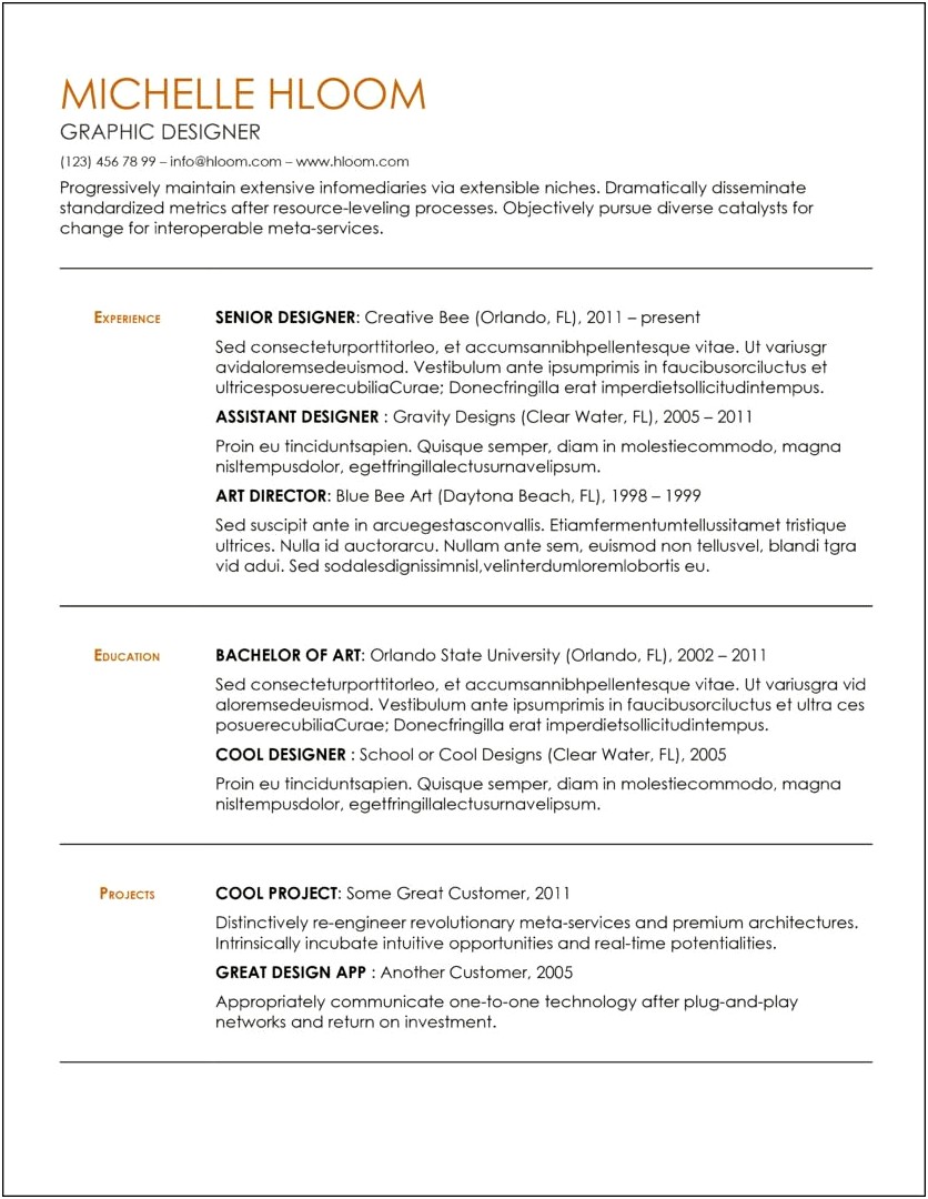 Opm Sample Resume Template Doc Download