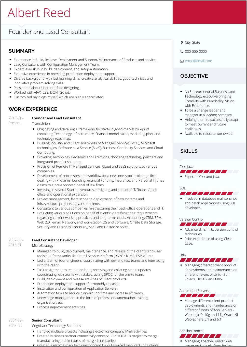 Oracle Technical Consultant Resume Sample