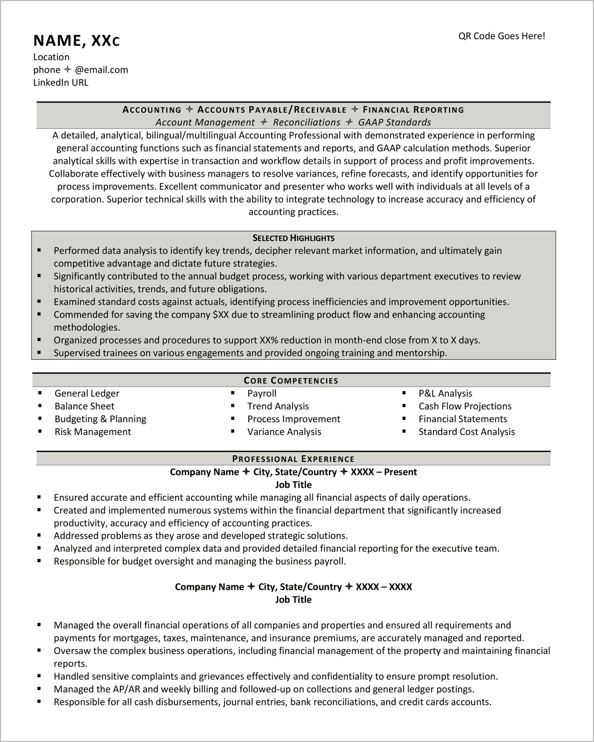 Other Words For Responsible In A Resume