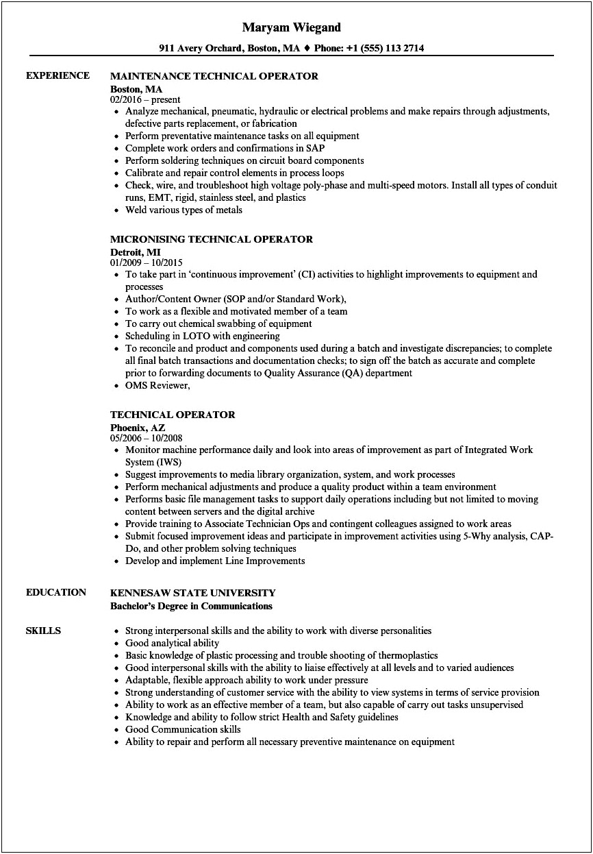 Owner Operator Job Description Resume