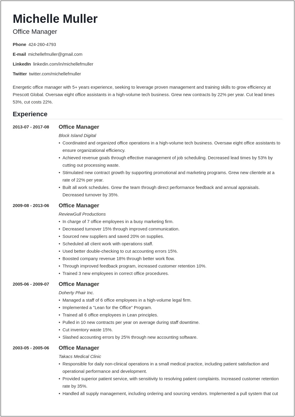 Page 2 Of Resume Example