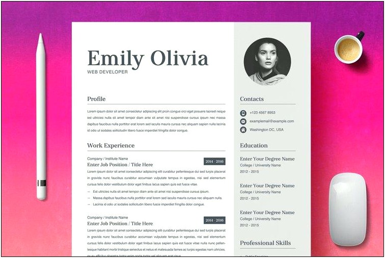 Pages Resume Templates 2016 Free