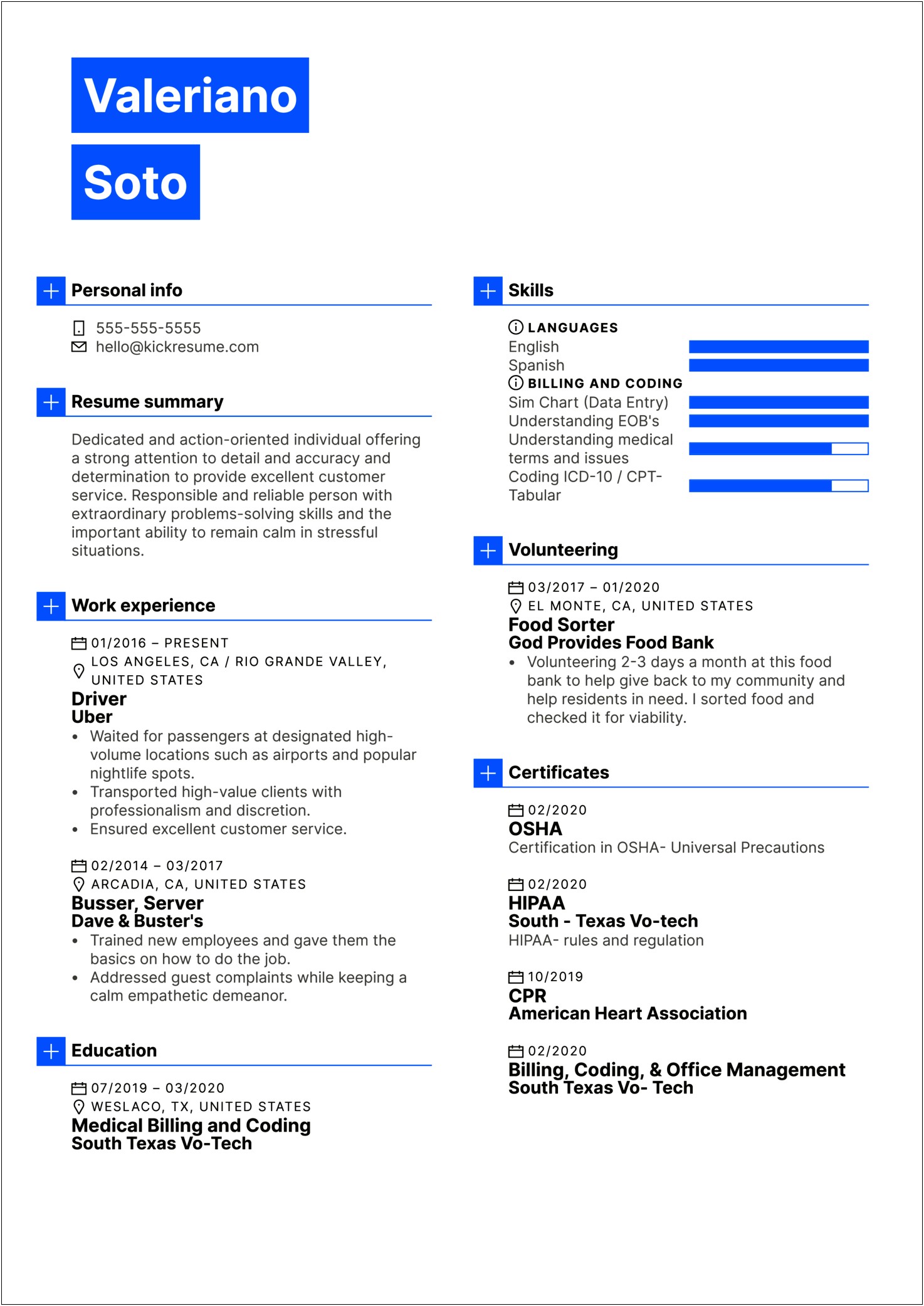 Passenger Driver Job Description Resume