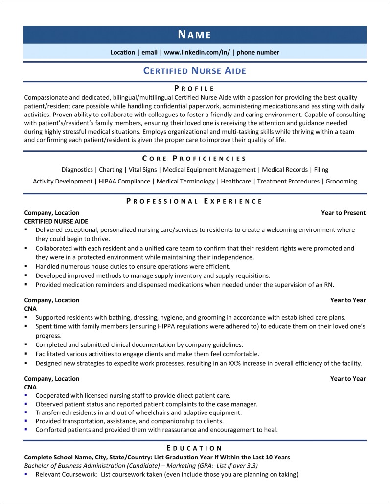 Patient Aide Transporter Job Description Resume