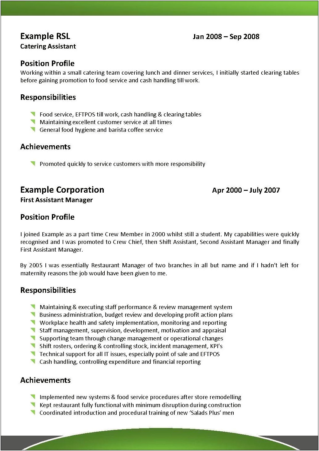 Pbx Hotel Resume Job Description