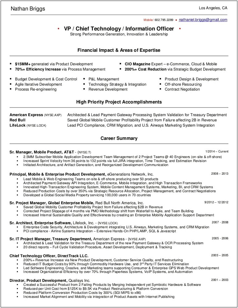 Pci Dss Project Manager Resume