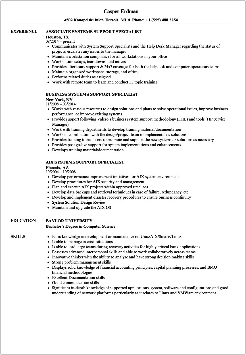 Peer Support Specialist Resume Examples
