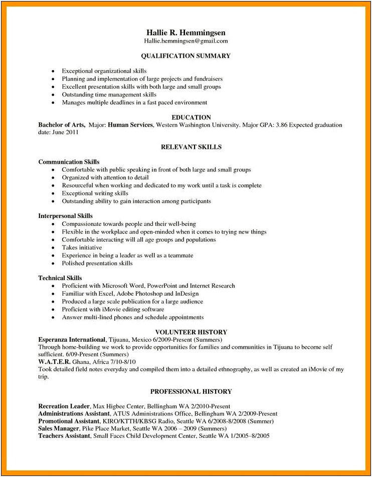 People Management Skill In Resume