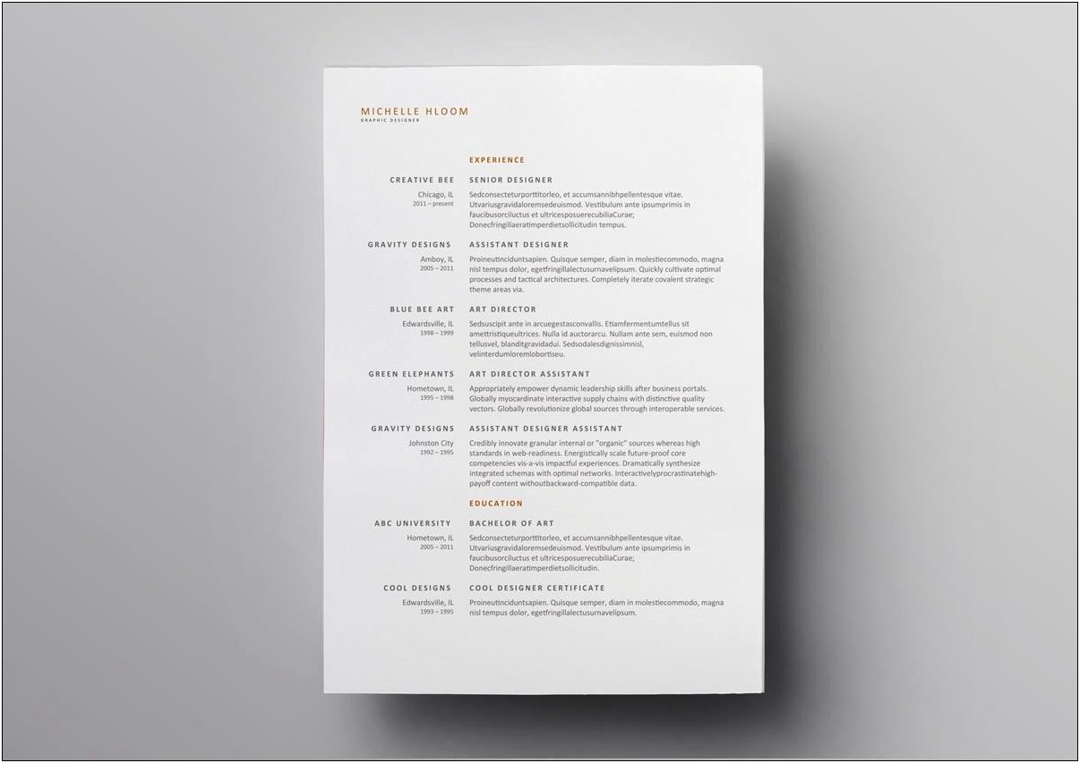 Performing Arts Resume Template Free