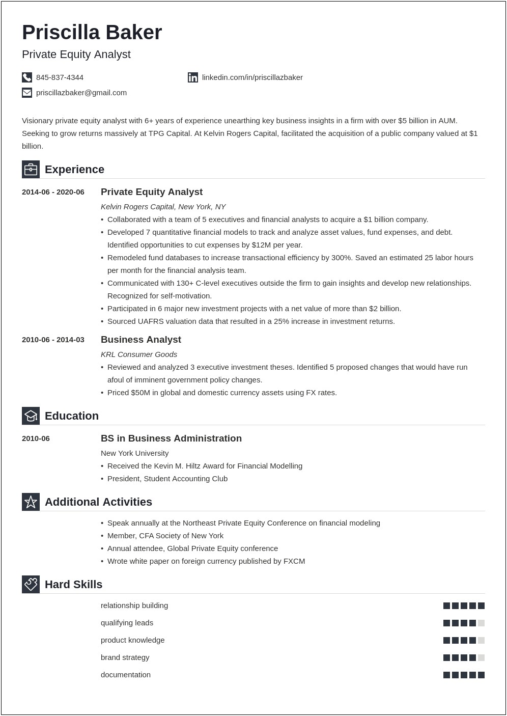 Personal Assets In Resume Examples