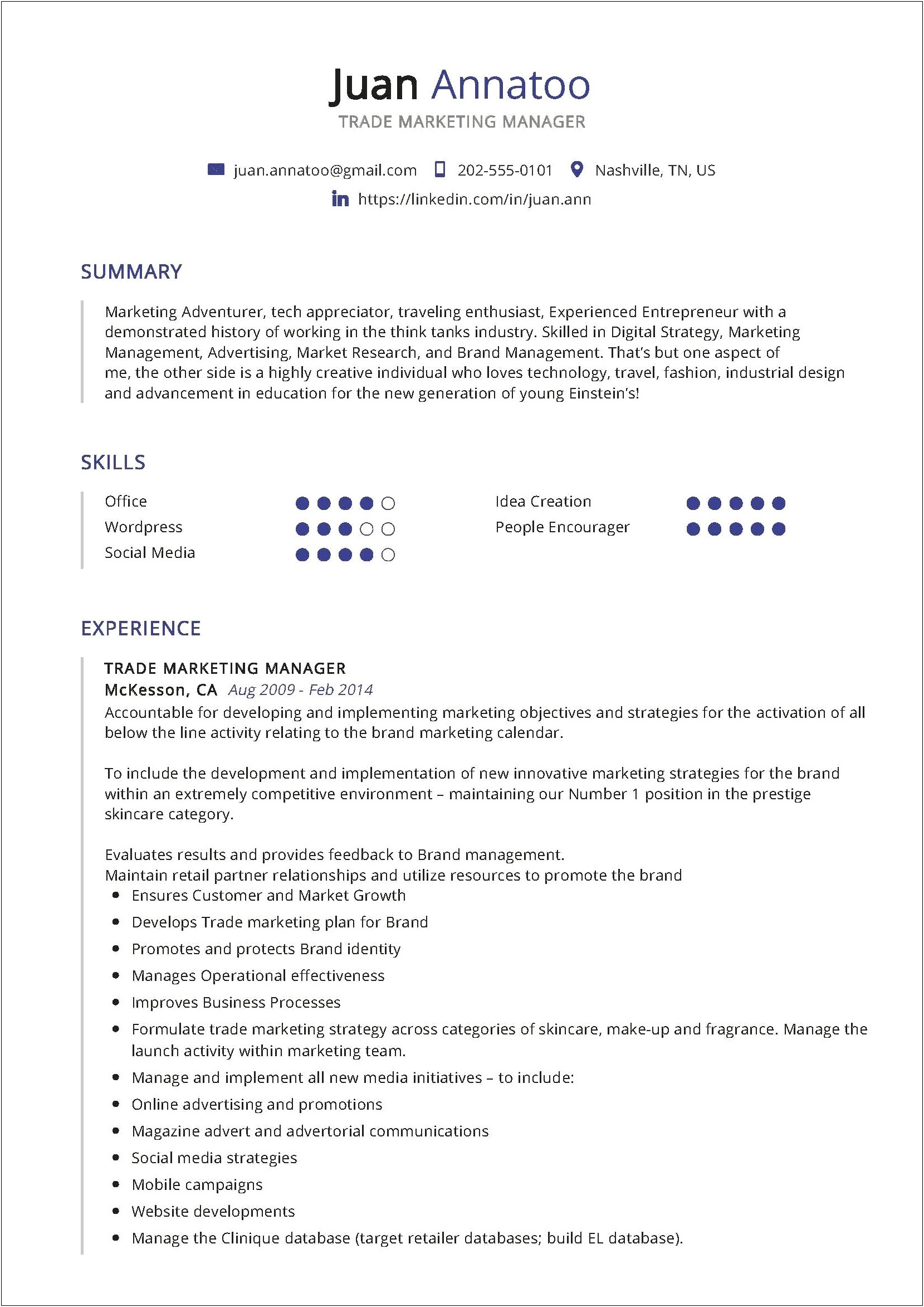 Personal Assistant House Manager Resume