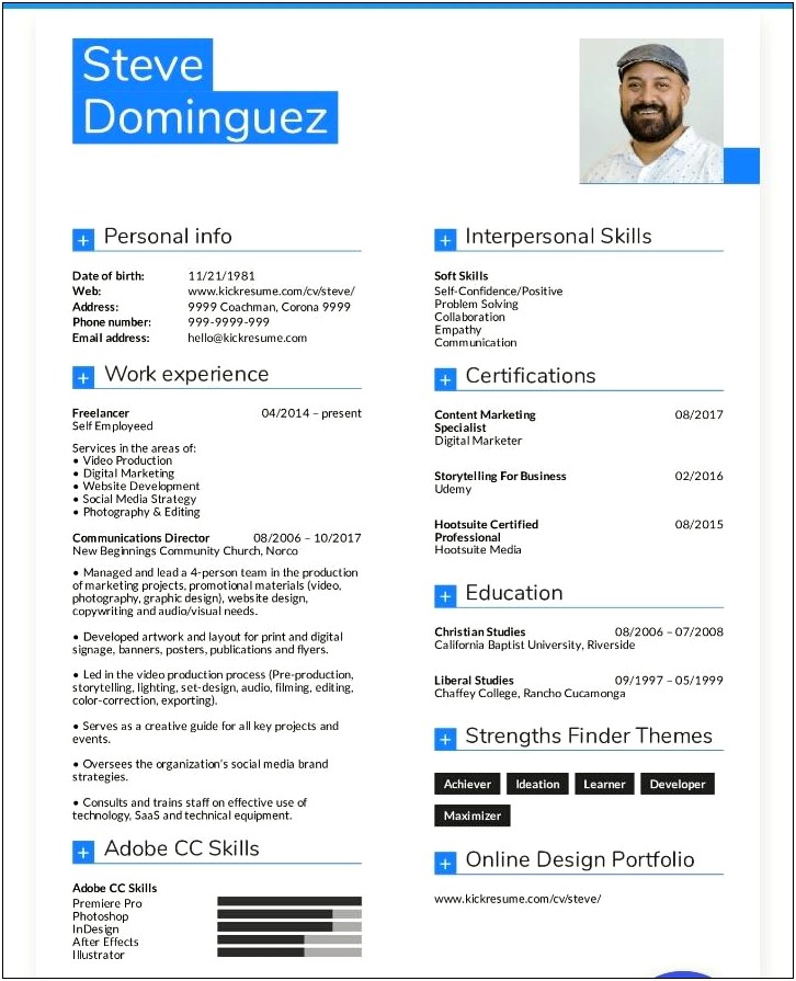 Personal Skills For A Resume Examples