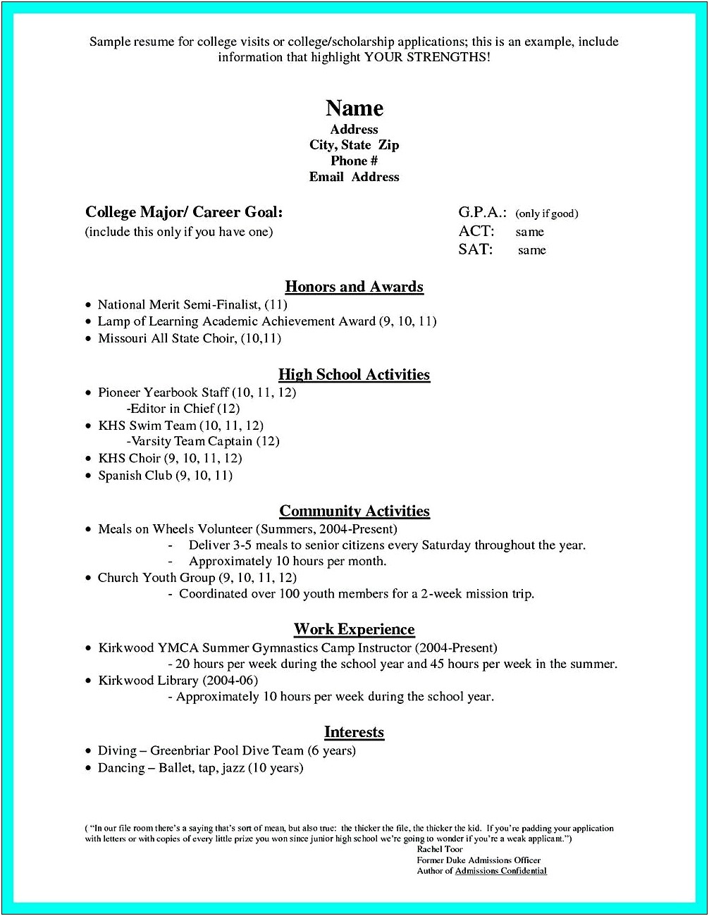 Personal Statement Resume Library Examples
