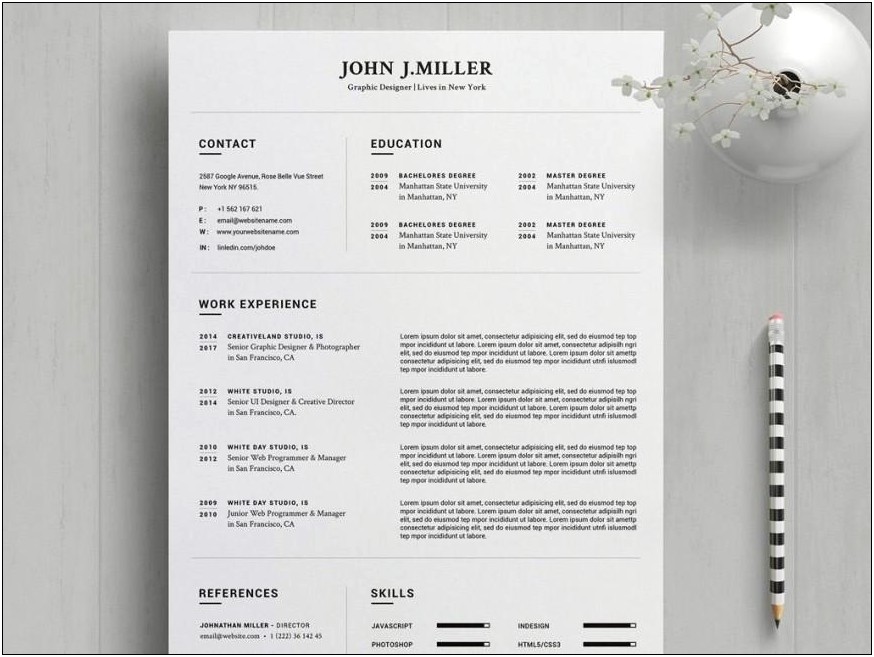 Photographer Resume Template Free Download