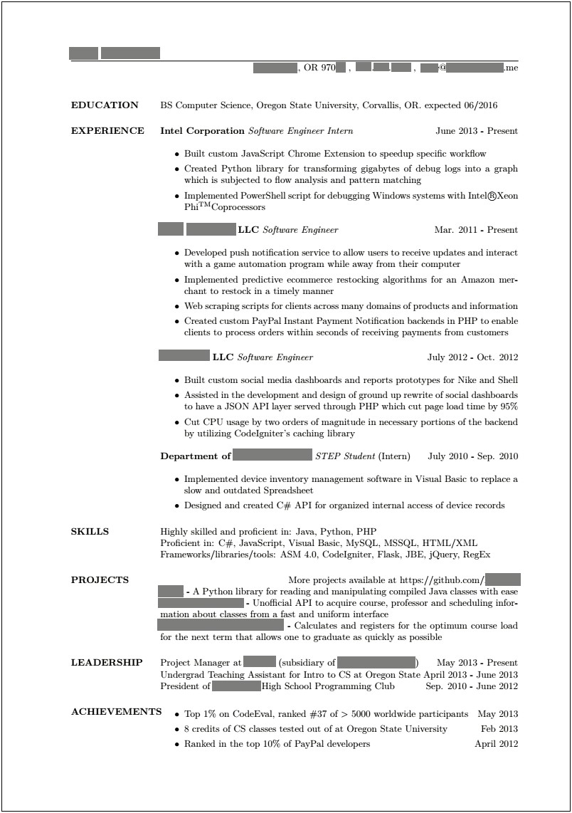 Photoshop Resume Template Free Reddit Computer Science