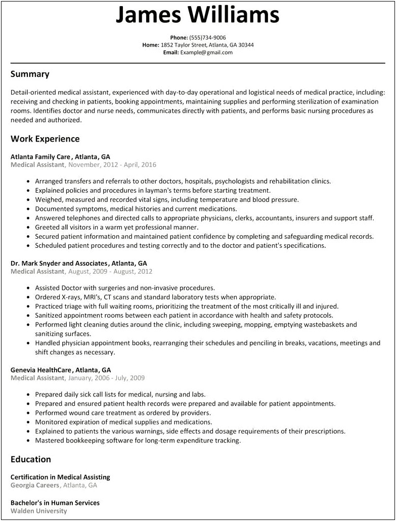 Physical Therapist Assistant Skills Resume