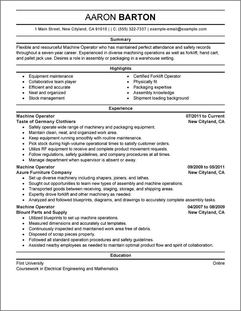 Picker Job Description For Resume