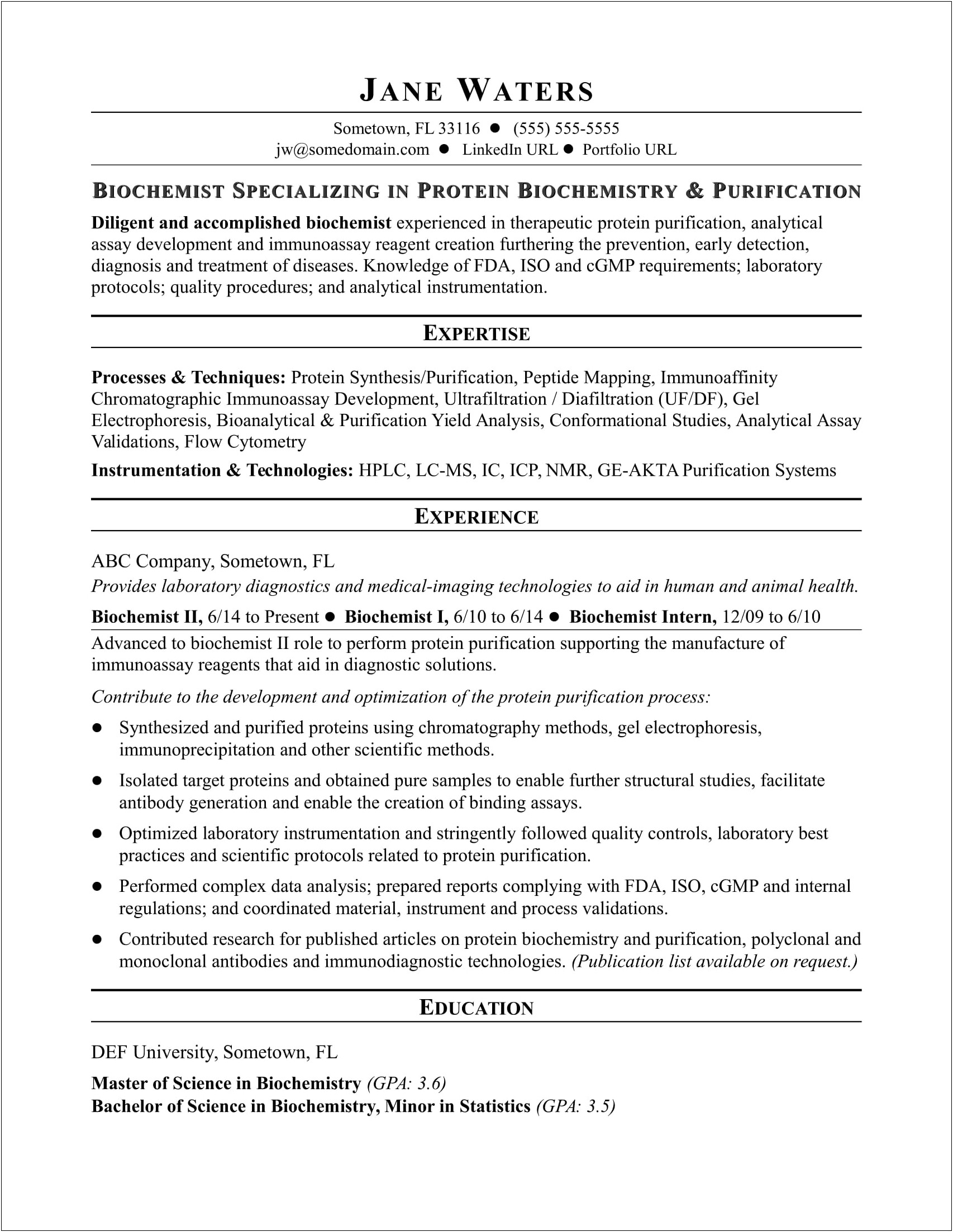 Pipetting As A Skill On Resume