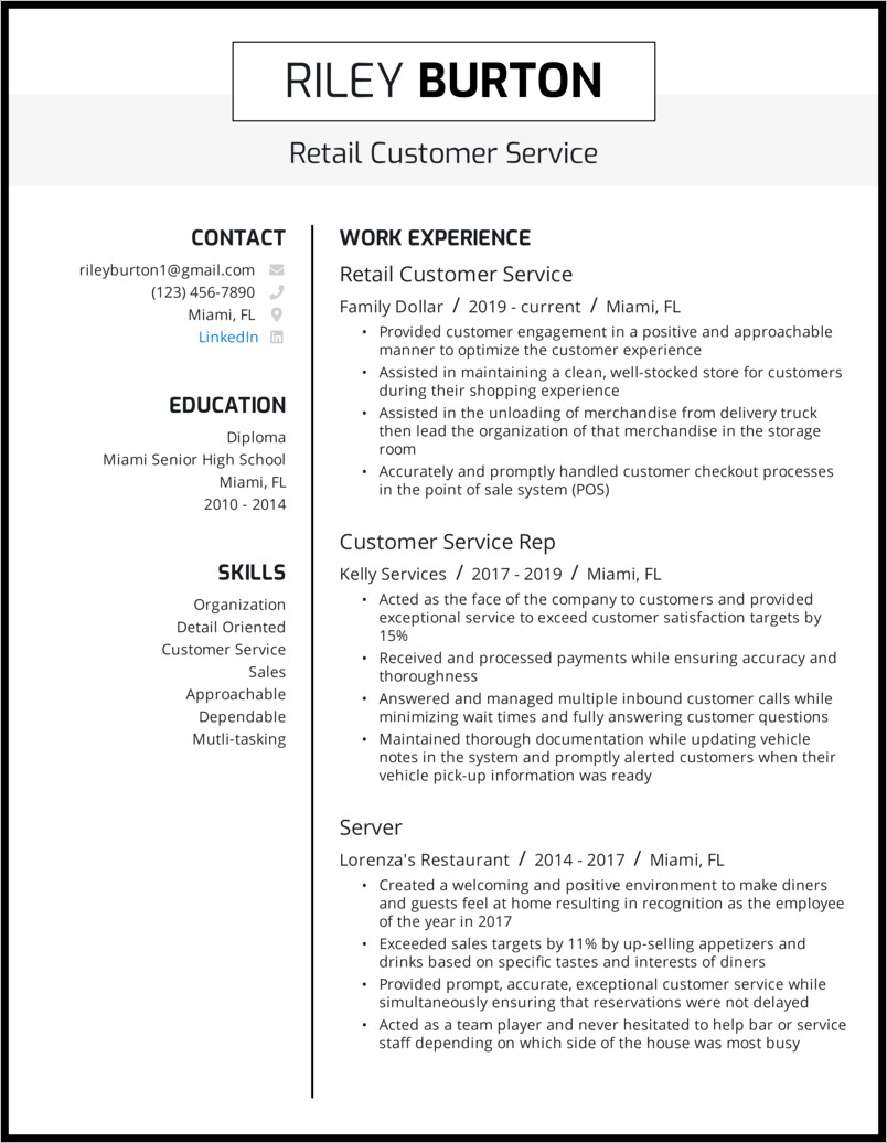Point Of Sale Resume Examples