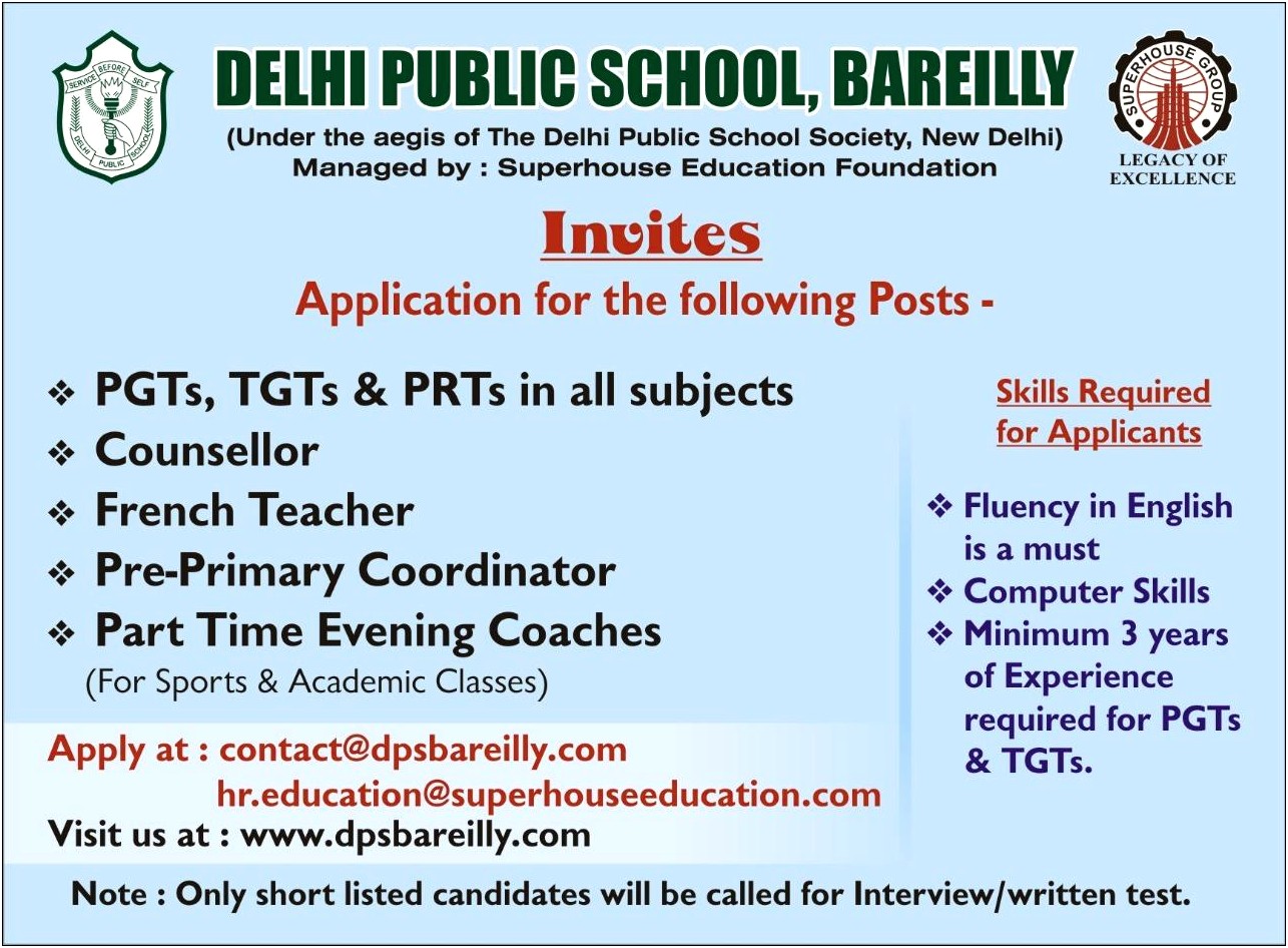 Post Resume For Jobs In Delhi