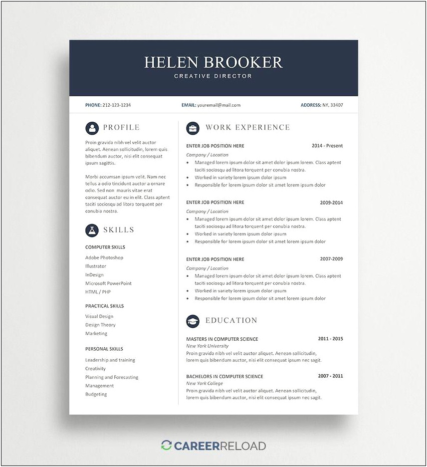 Powerpoint Resume Templates Download Free