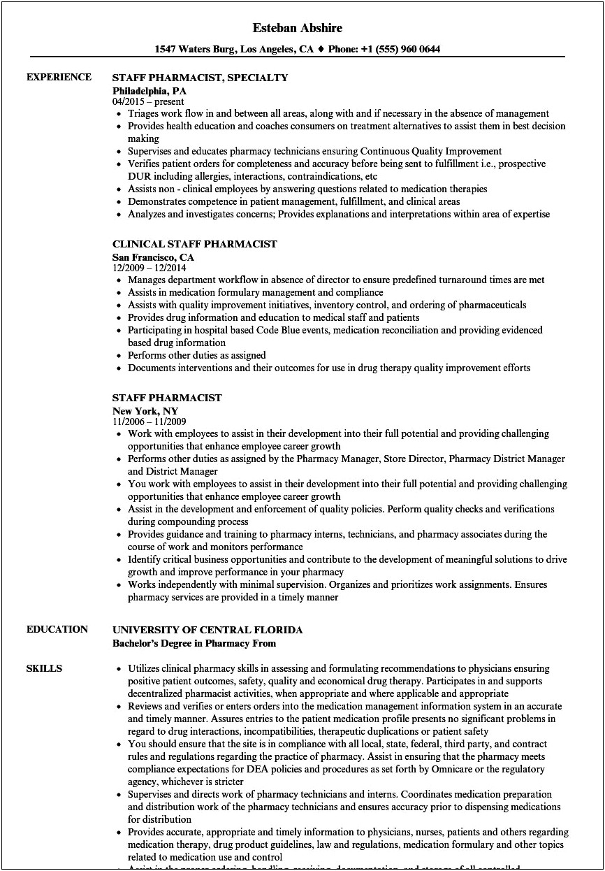 Price Chopper Front End Resume Example