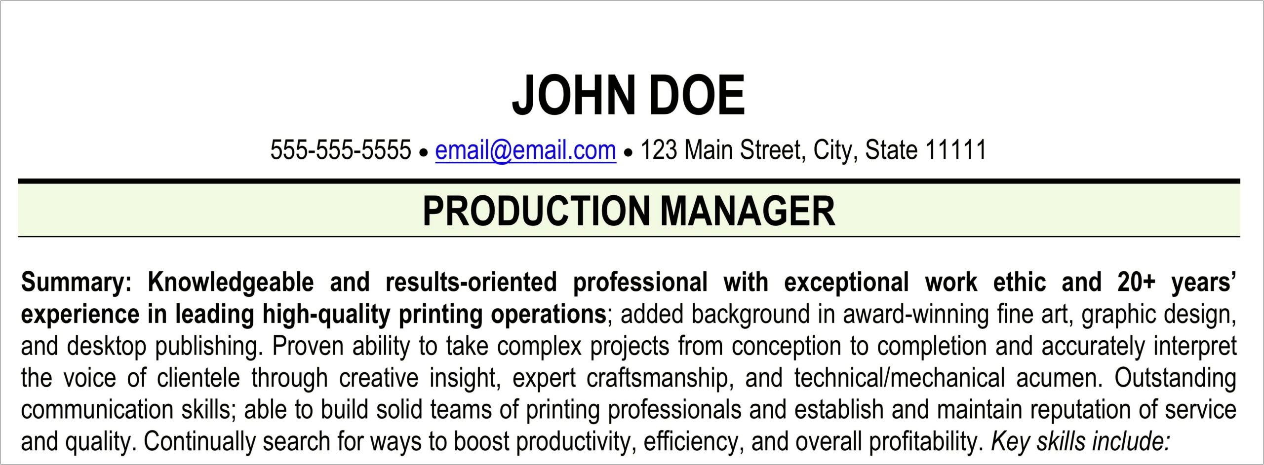 Printing Machine Operator Job Description Resume