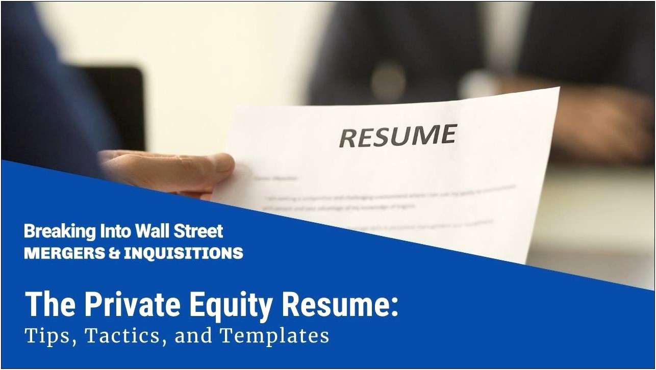 Private Equity Associate Resume Examples