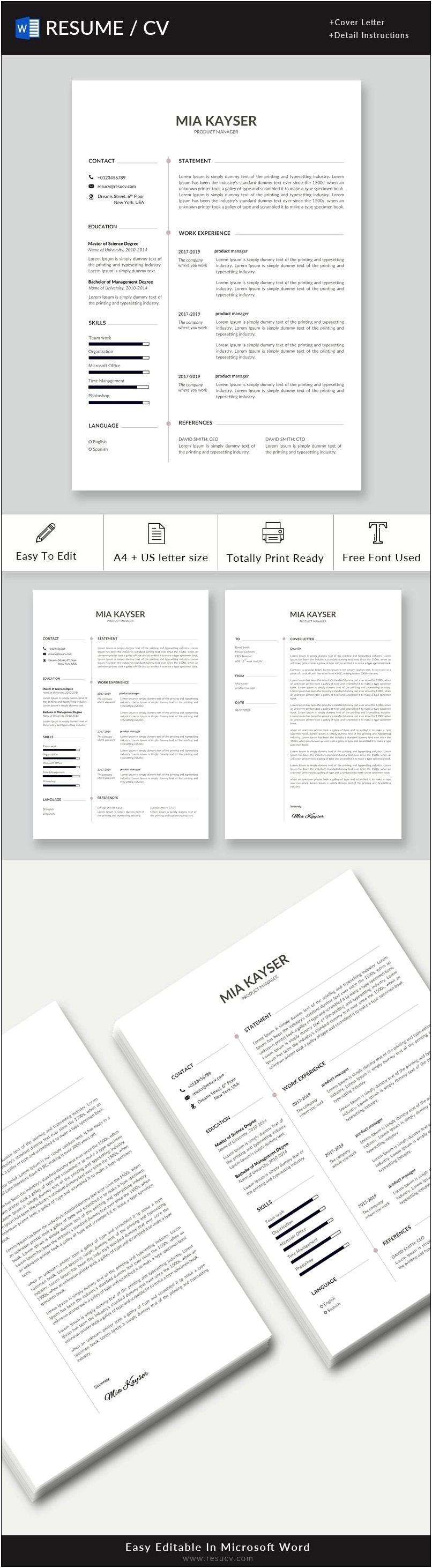 Product Manager Resume Format Filetype Docx