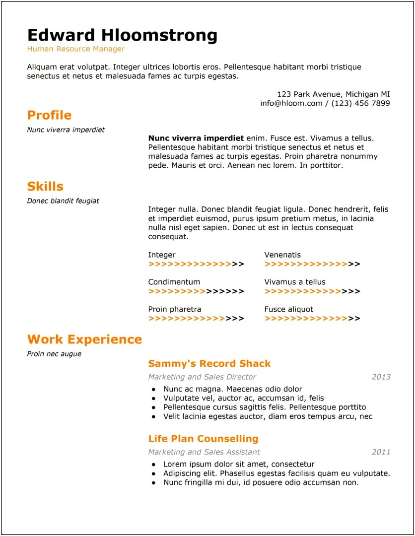 Product Manager Sample Resume Format Filetype Docx