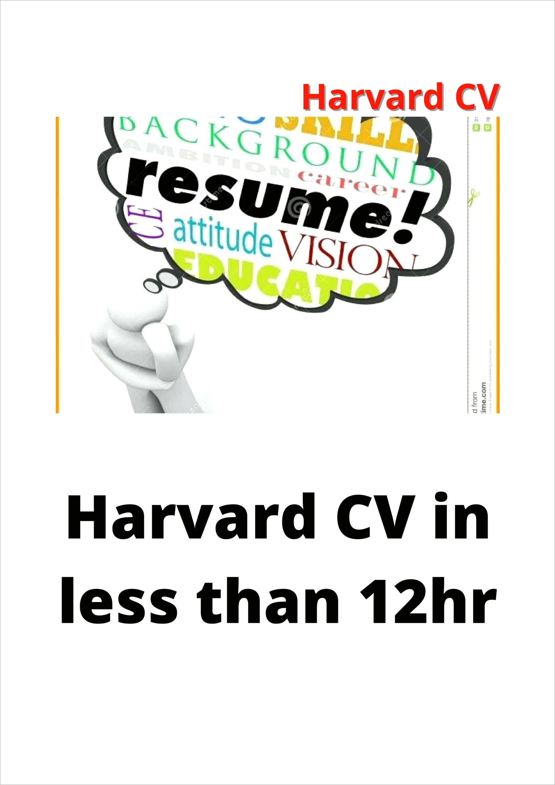 Professional Cover Letter And Resume Harvard