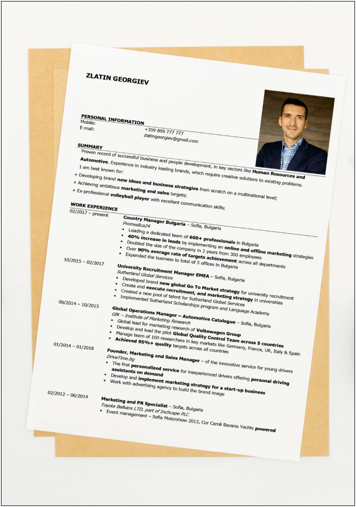 Professional Looking Resumes Operations Manager