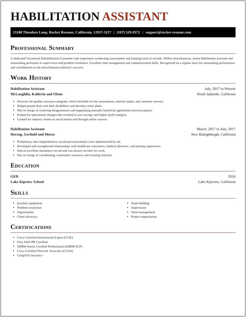 Professional Resume For Someone Working On Ged