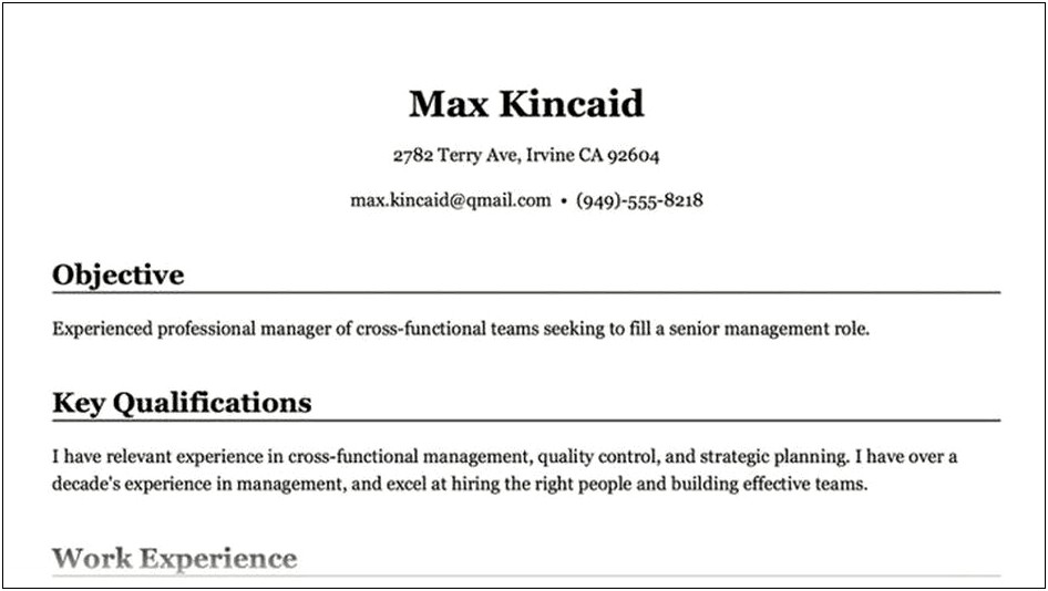 Professional Resume Maker For Experience Holders