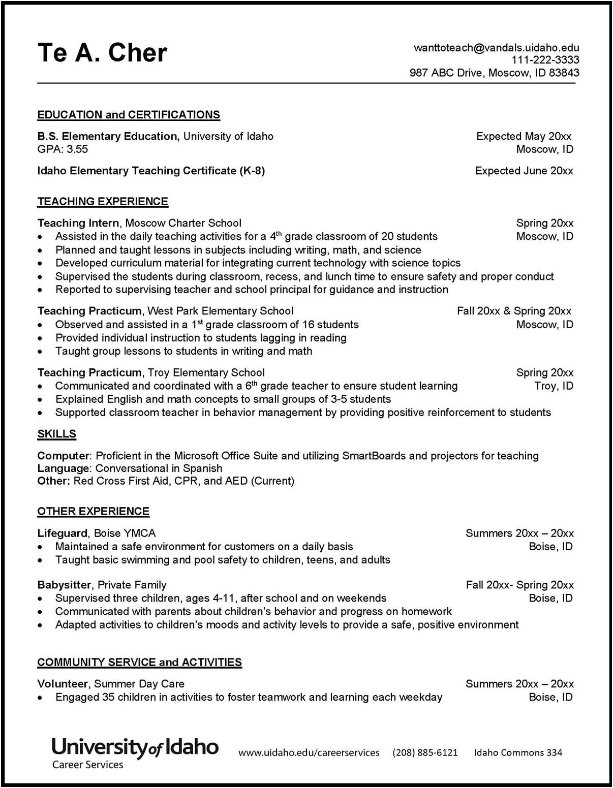 Professional Resume Objective Examples Environmental Science