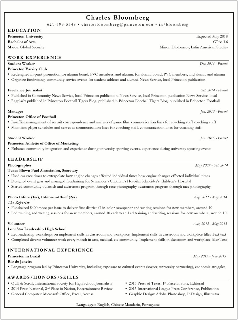 Professional Resume Templates 2018 Free Download