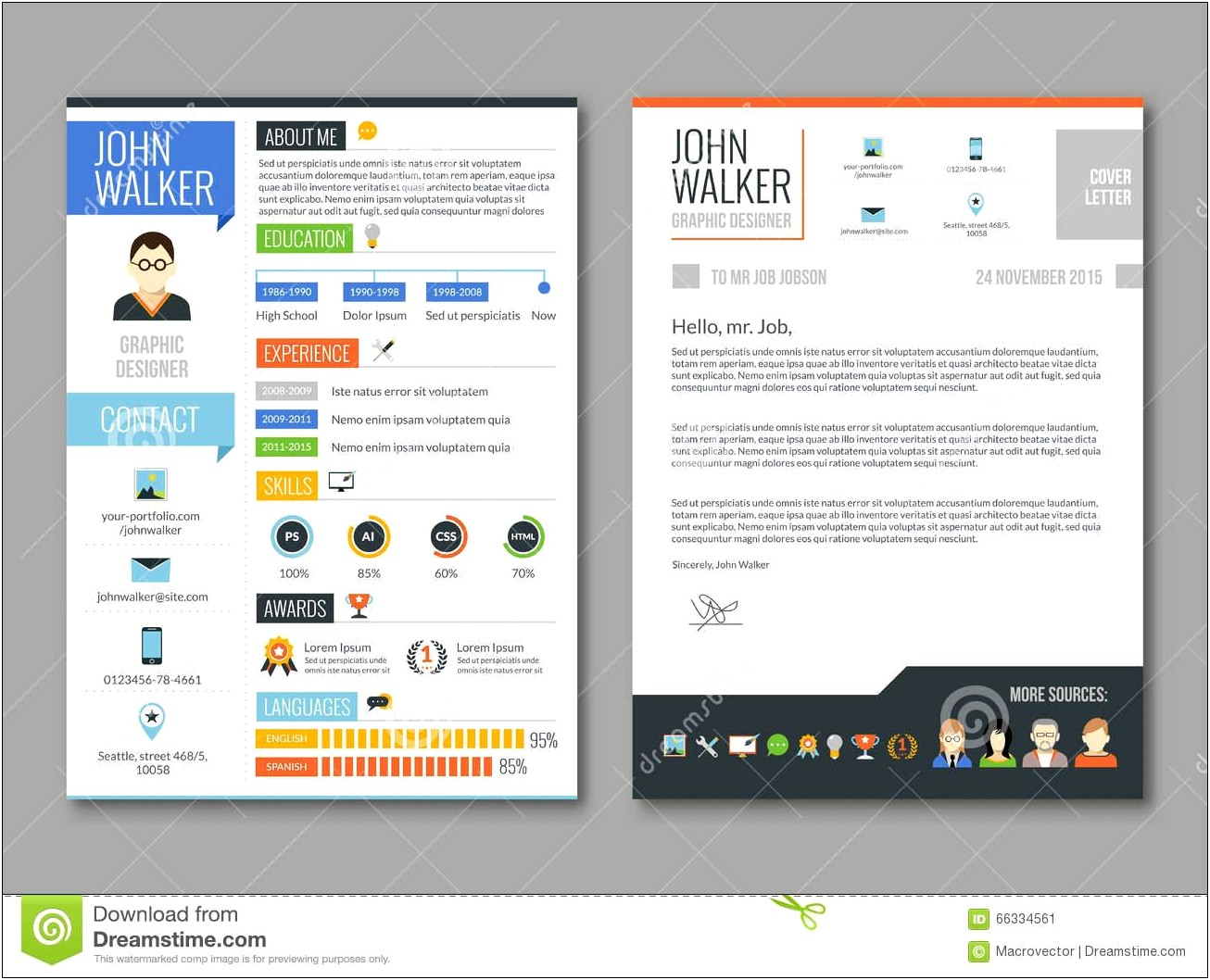 Professional Resume Two Page Template Free