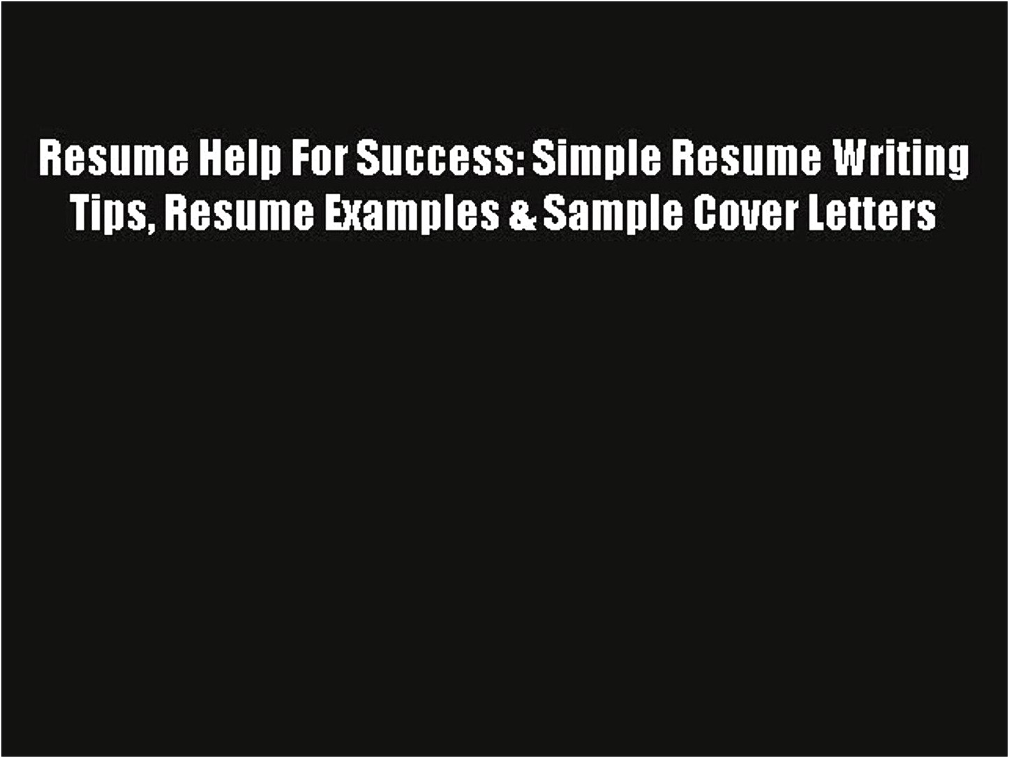 Professional Resume Writing Tips Examples