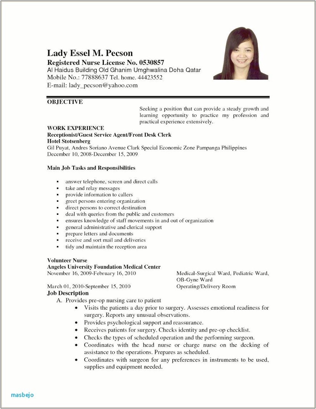 Professional Sounding Description Of Waitress For Resume