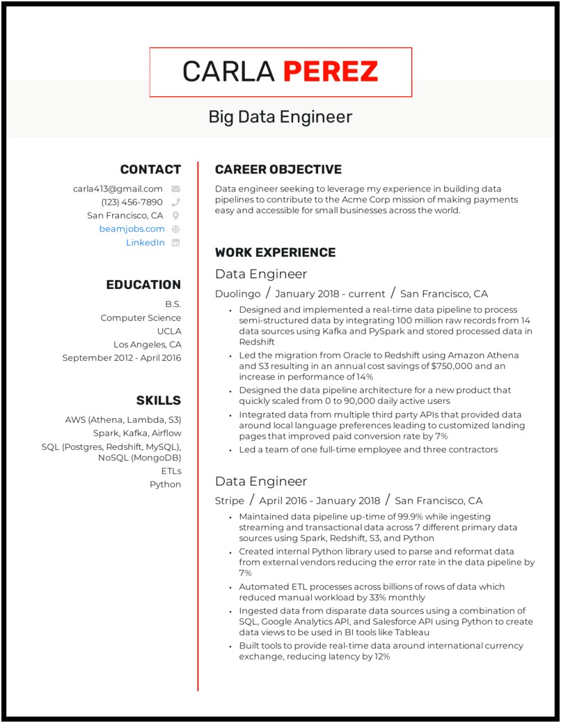 Professional Summary Resume Sample Engineer