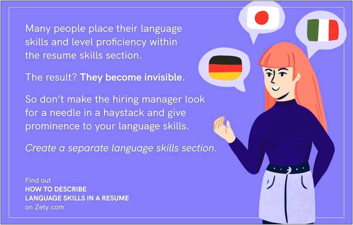 Proficiency Levels Of Languages To Put On Resume