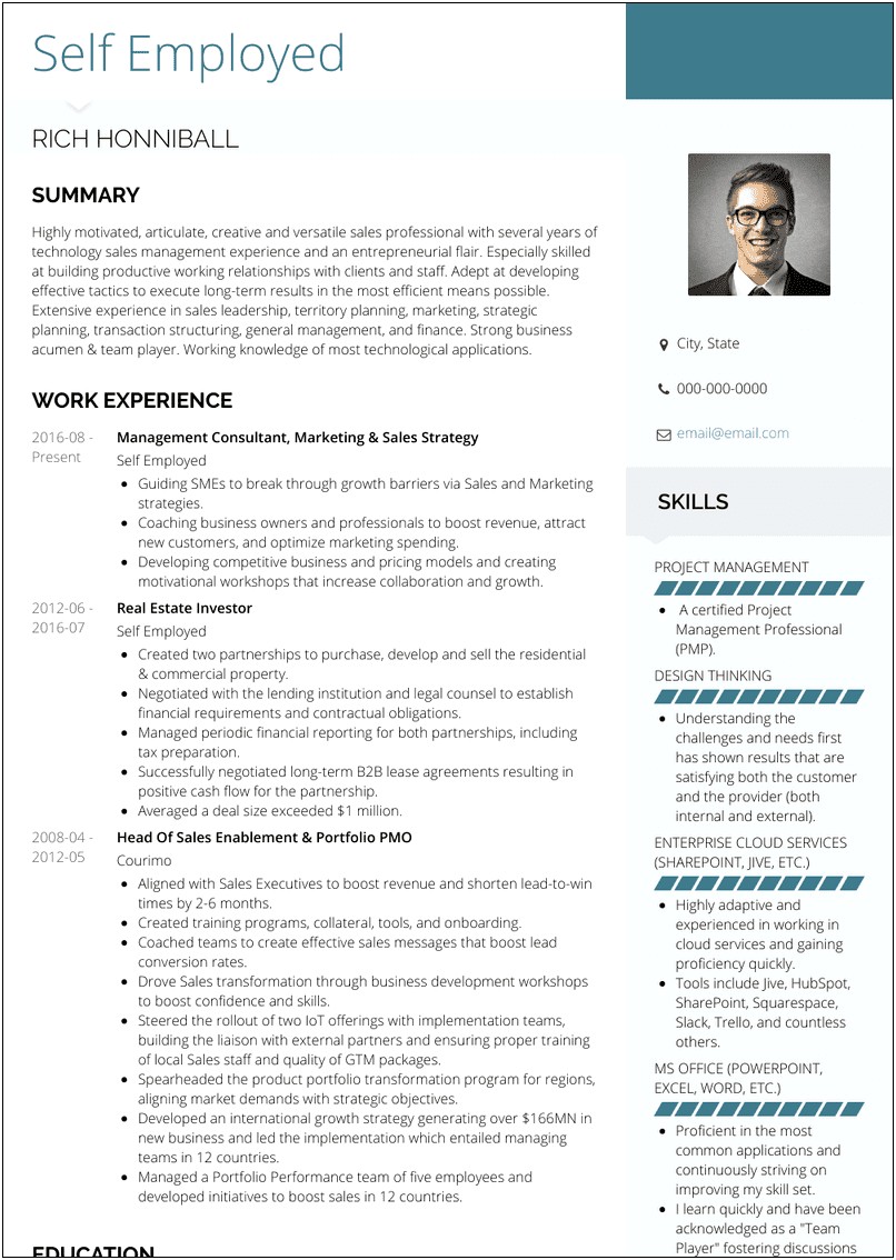 Profile Resume Examples For Business