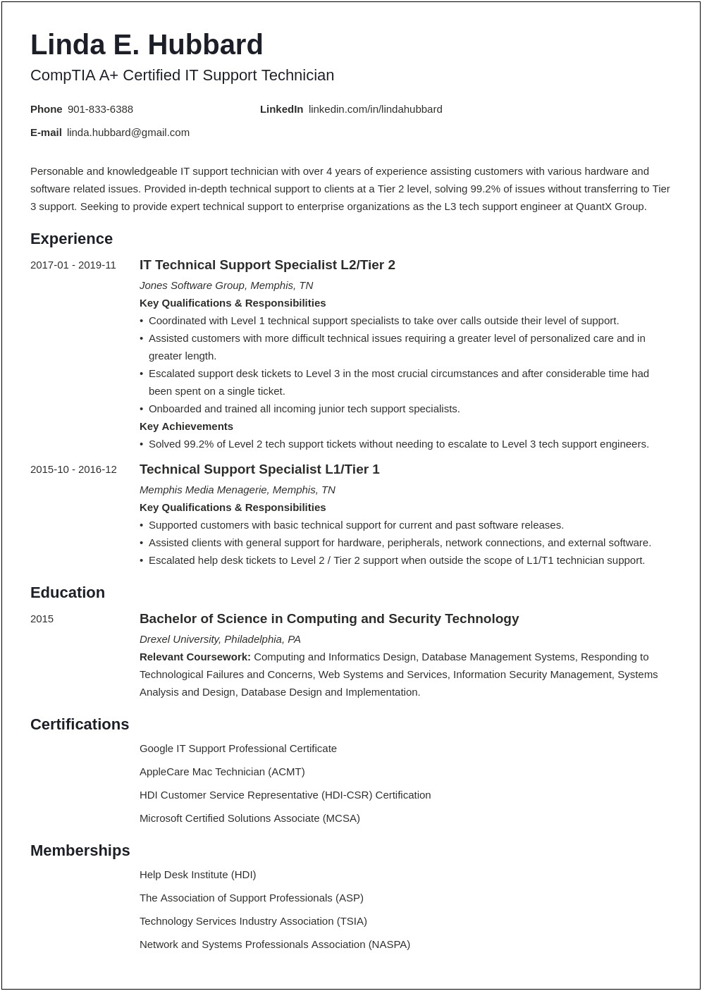 Program Support Specialist Sample Resume