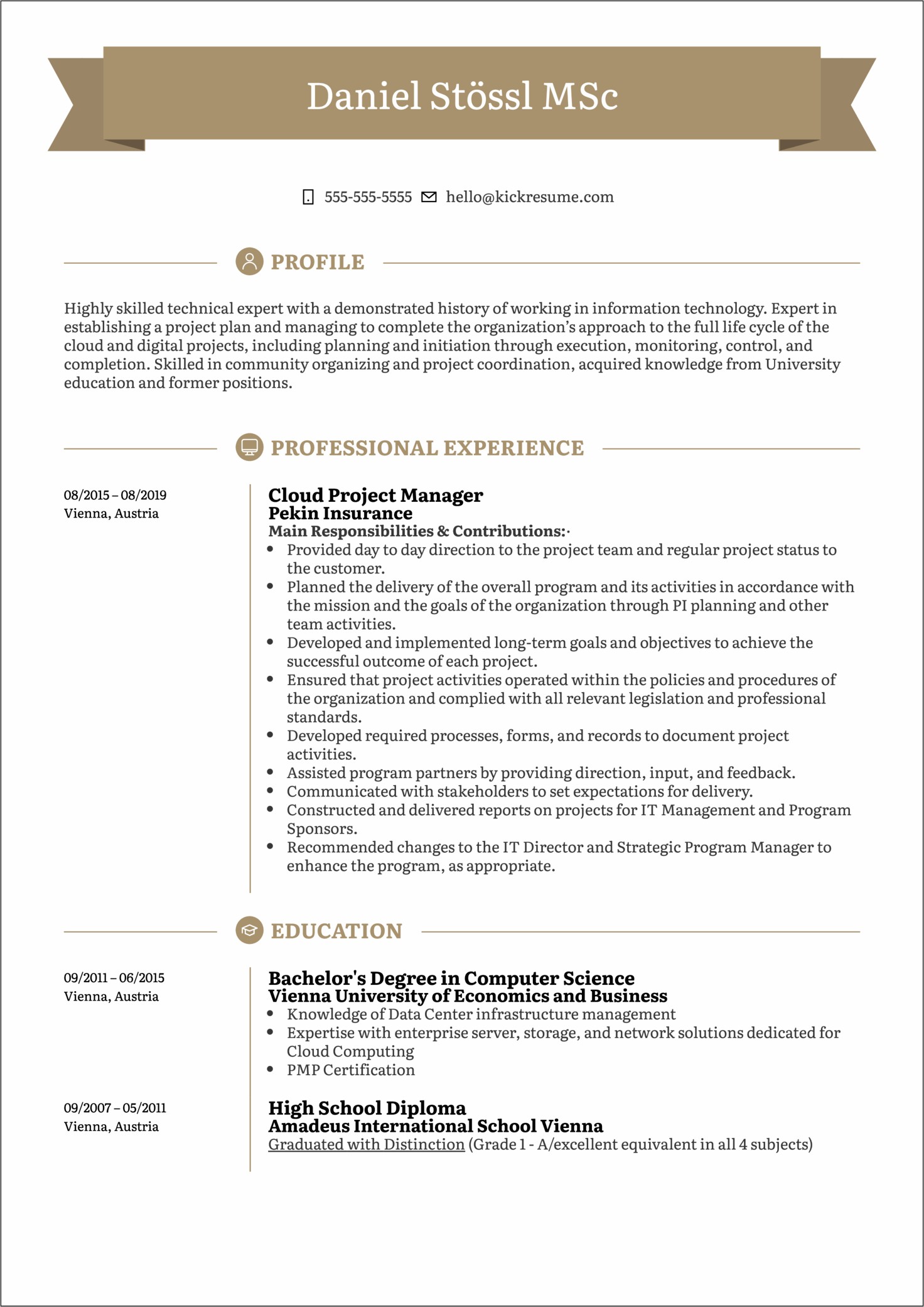 Project Manager Key Skills Resume