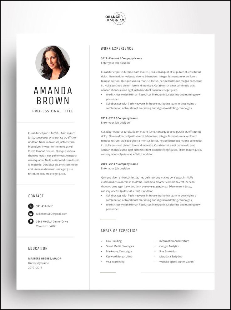 Project Manager Resume Format Download