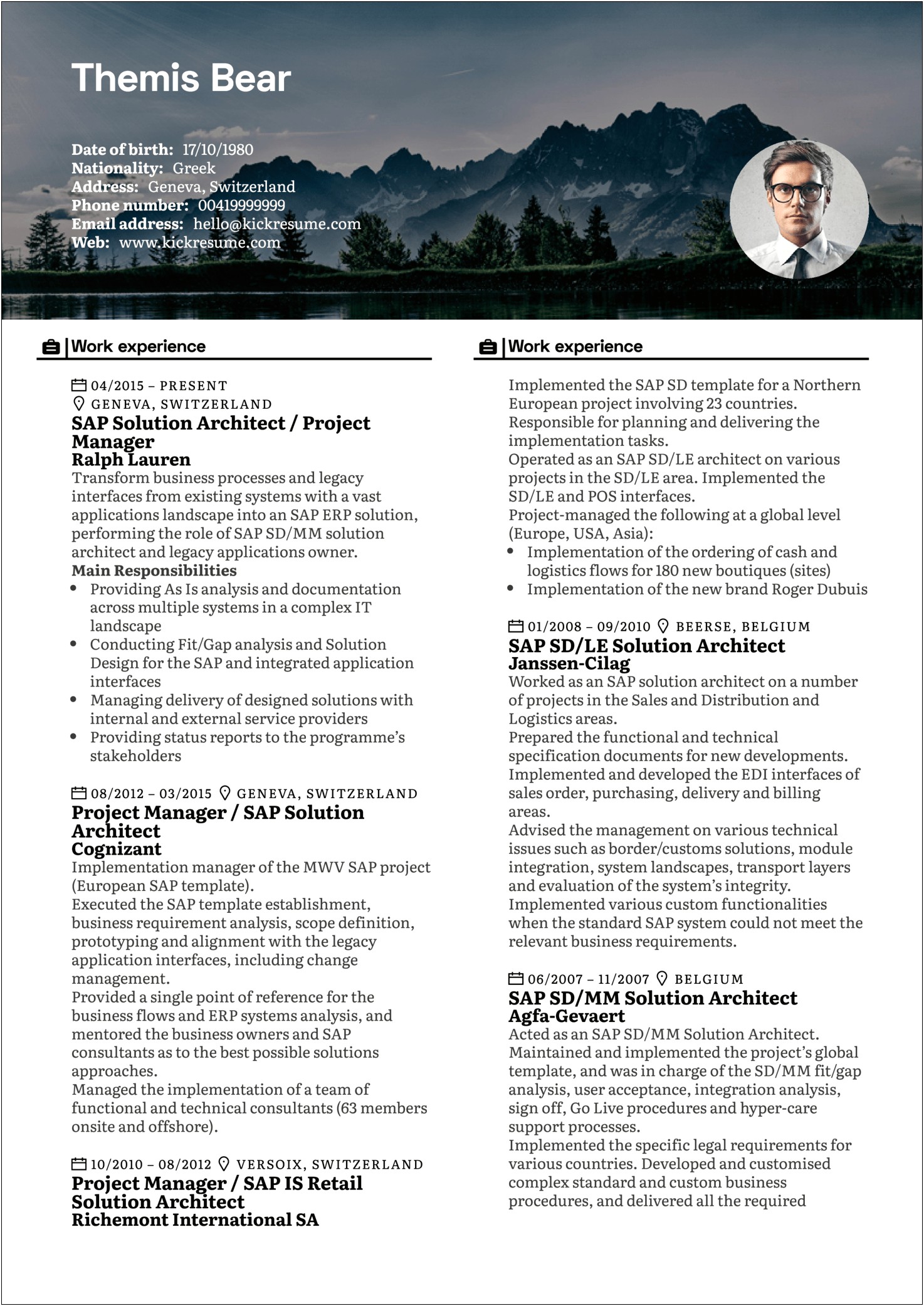 Project Manager Resume Template Do