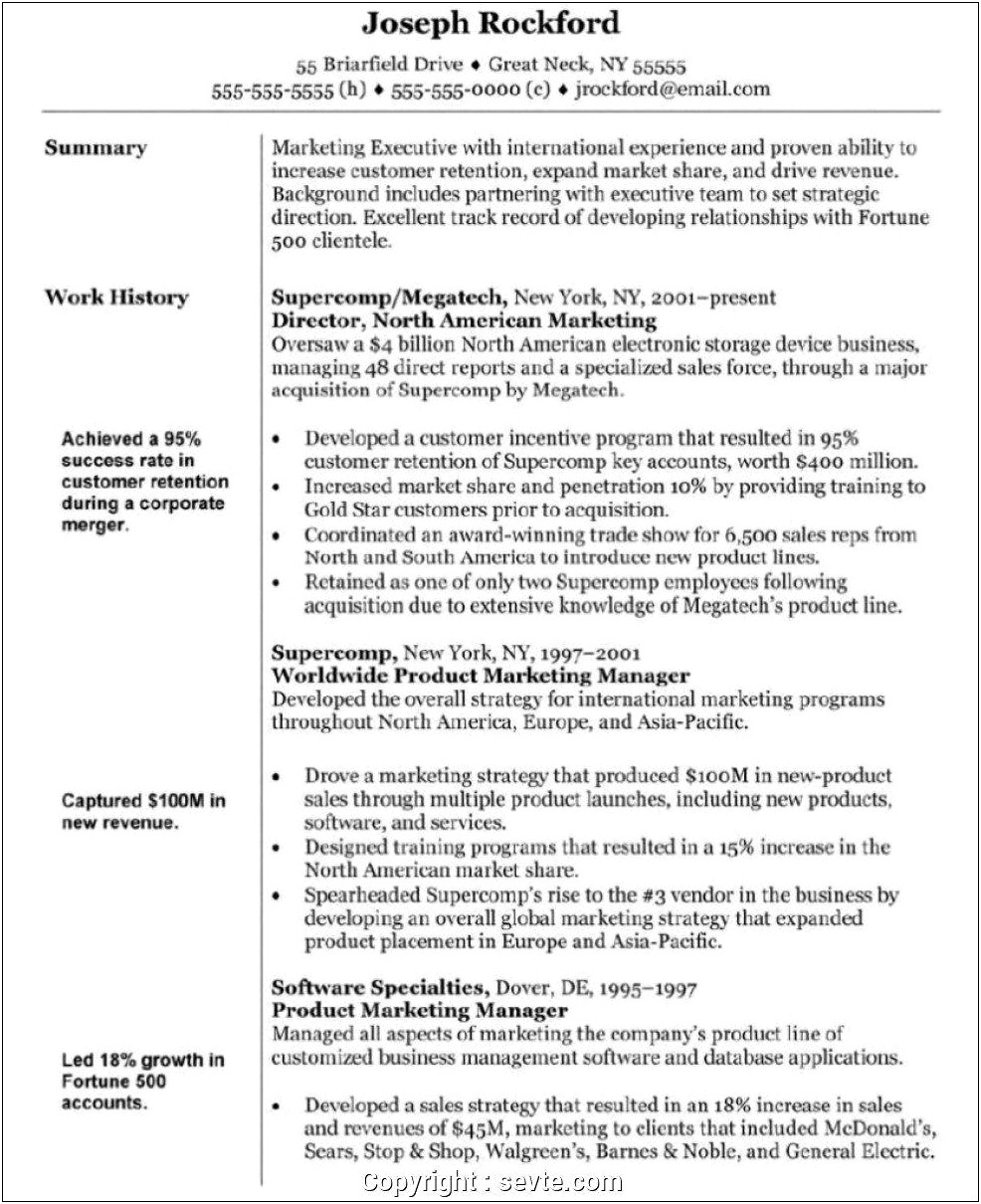 Project Manager Trade Show Resume
