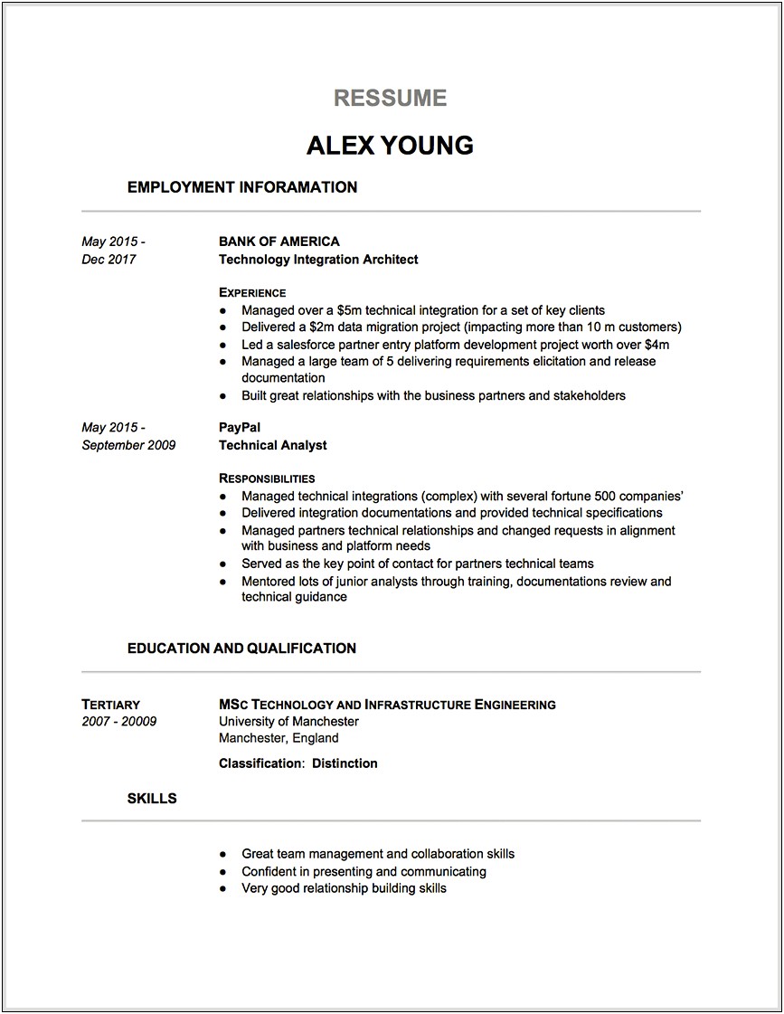 Proofreading Resume No Experience Sample