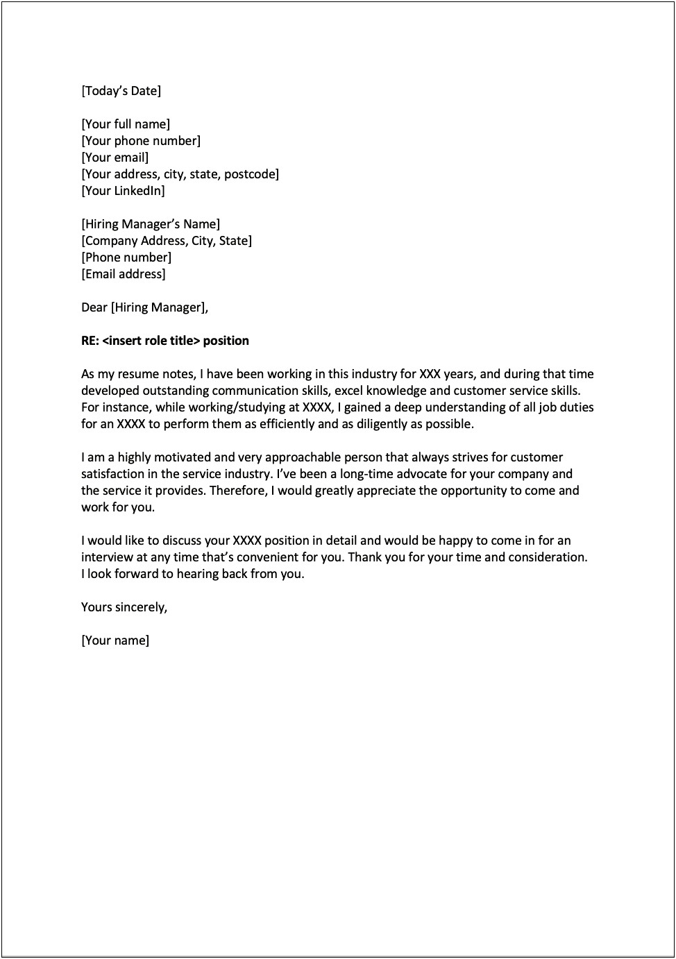 Psychology Resume Cover Letter Examples